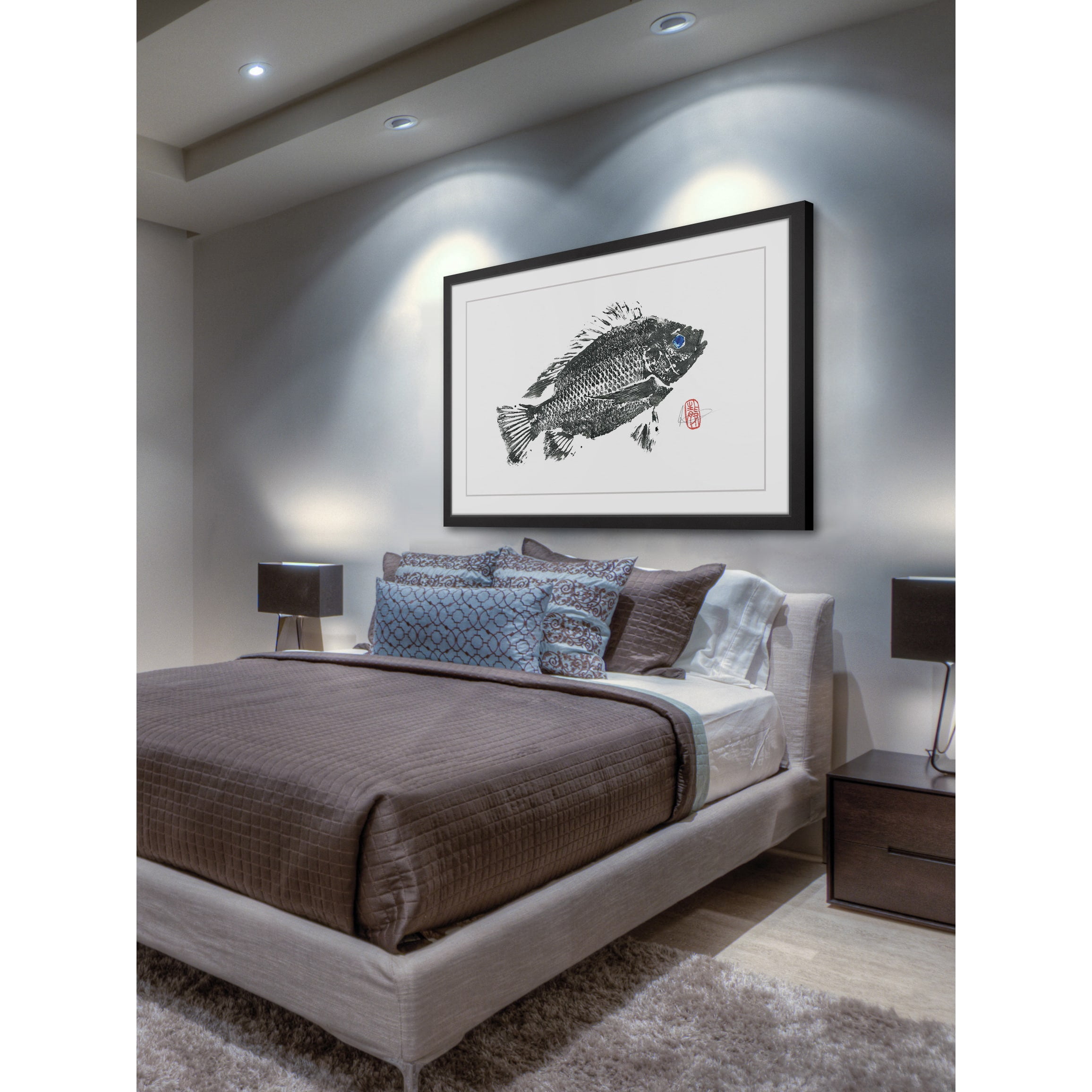 "Medium Tilapia" Framed Painting Print