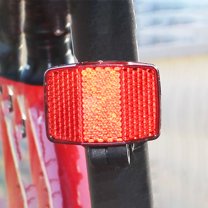 UNOMOR 1 Set Night Safety Bike Reflectors Kit PVC Red for Road Bike