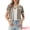 Khaki Black, variant on Women's Short Sleeve Tweed Jacket Crew Neck Button Front Cropped Cardigan M Pink