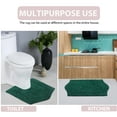 thumbnail image 6 of Home Weavers Waterford Collection 100% Cotton Non-Slip Bathroom Rug Set Machine Washable Bathroom Rug, Bath Rug, Bathroom Rug, Runner, Bottle Green Color 4 Piece Bath Carpet set, 6 of 8