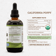 thumbnail image 4 of Secrets Of The Tribe California Poppy Organic Dietary Supplement, Natural Herbal Tincture for Calming Support, Certified Organic California Poppy (Eschscholzia californica) Dried Herb, Alcohol 2x4 oz, 4 of 6