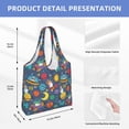 thumbnail image 3 of Vsdgher Cartoon Space Print canvas Tote Bag, Lightweight Cloth Bags, Suitable for shopping, groceries, travel, 3 of 4