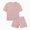 A56-Athletic Outfit Sets-Pink, variant on XZNPDUCQ 3-4 Years Summer Gym Clothing Sets Shorts 2Pcs Clothes Set 2 Piece Athletic Outfit Running Tracksuit Casual School Outfits A56-Hot Pink