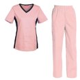 thumbnail image 1 of Women's Scrubs Set Scrub Top and Pants Scrubs Set, 1 of 3