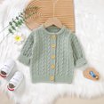 thumbnail image 3 of Vedolay Girls Sweater Girls Turtleneck Sweaters Kids Cute Long Sleeve Pullover Sweater,Green 9-12 Months, 3 of 5