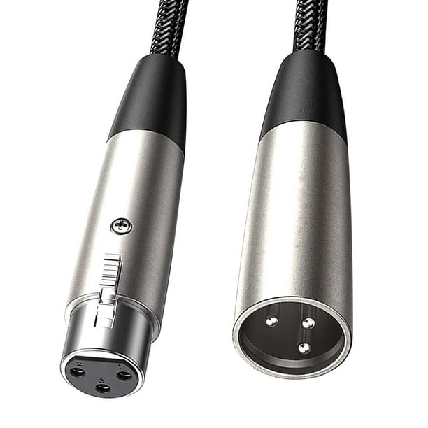 Generic Câble XLR mâle vers XLR femelle pour amplificateur de microphone et carte  son - Longueur 3m à prix pas cher
