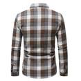 thumbnail image 4 of Purcolt Mens Flannel Plaid Shirts Vintage Casual Collared Button Down Long Sleeve Shirts Comfort Fall Winter Coat Jackets for Business Work Office, 4 of 8