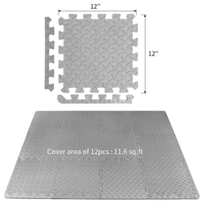 12Pcs Flooring Gym Mats and Home Gym Floor Foam Floor Mats Exercise Mat Foam Flooring Tiles Interlocking Floor Mats,