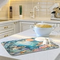 thumbnail image 6 of qxltty The Mermaid Plays Music Kitchen Drying Mat Extremely Absorbent Microfiber Dish Mats for Plates Cutlery Pots and Pans 16×18in, 6 of 8