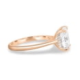 thumbnail image 4 of 3.00Ct Elongated Cushion Cut Moissanite Solitaire Engagement Ring, Hidden Halo, 14K Rose Gold, 4 of 7