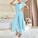 thumbnail image 4 of Pincandy Women's Solid Color Pajama Set - Crew Neck Short Sleeve Top & Pants, Casual & Comfortable for Homewear, 4 of 5