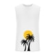 thumbnail image 4 of Camiseta sin mangas de cuello redondo para hombre, informal, a la moda, con estampado, deportiva, de poliéster, 4 of 5