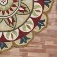 thumbnail image 5 of Ox Bay Evie 4' Round Red/Green Floral Medallion Indoor Area Rug, 5 of 7