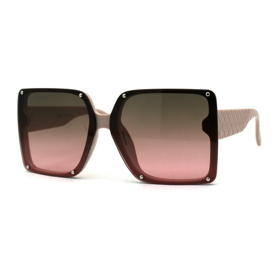 SA106 Classy 90s Designer Butterfly Metal Stud Plastic Chic Sunglasses Pink Brown Pink