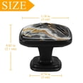 thumbnail image 4 of HemaKayy 4 Pack 1.2" Decorative Cabinet Knobs - ABS Glass Dresser Handles - Elegant & Durable Drawer Pulls for Kitchen, Bedroom, & Home Furniture Decor - Unique Marble Texture, 4 of 7