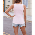 thumbnail image 7 of Tank Tops for Women Summer Sleeveless Racerback Casual Basic Ribbed Slim Fitted Shirts Pink S, 7 of 7