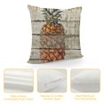 thumbnail image 4 of SHANXI Summer Tropical Pineapple Decorative Retro Wood Background with Chair Decor Pillow Case 20x20in, 4 of 5