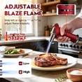 thumbnail image 6 of MK Windproof Inflatable Ducted Butane Fuel Cigar Lighter, zinc alloy gun-style design, with flame locking device, suitable for barbecuing, baking and outdoor use., 6 of 8
