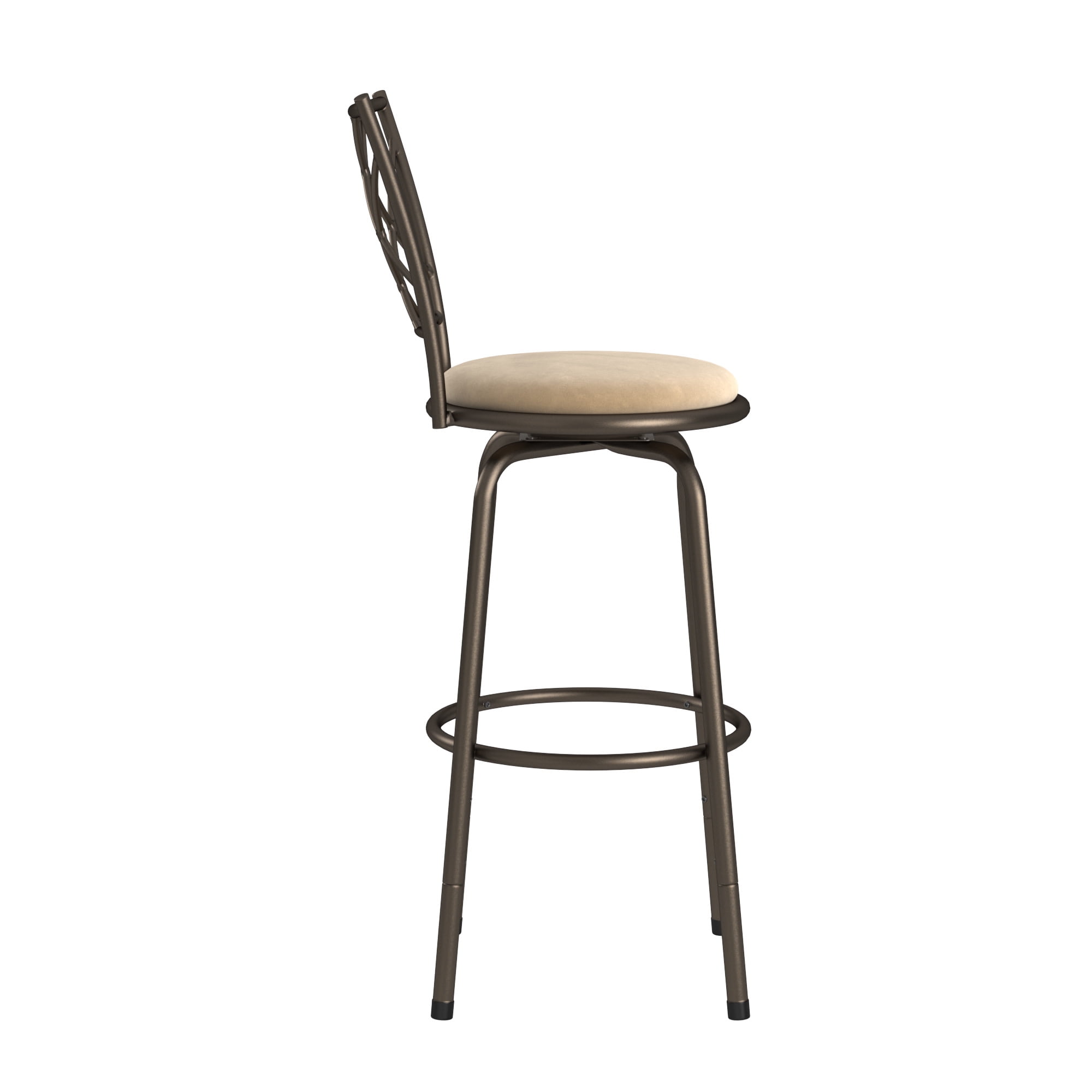 Weston Home Aidan Quarter X-Back Adjustable Swivel Bar Stools, Sheen Black (Set of 3)