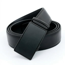 Size 42 Mens Leather Garrison Belt with Hidden Elastic