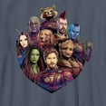 thumbnail image 2 of Boy's Guardians of the Galaxy Vol. 3 Group Badge Graphic Tee Navy Blue Heather Large, 2 of 4