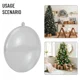 thumbnail image 5 of 10 piezas de bolas planas transparentes de plástico transparente, bolas abiertas, caja de regalo para dulces, 8/9 cm, decoración del hogar para bodas, decoración navideña, 5 of 5