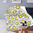 thumbnail image 6 of Yibo for Daisy Flannel Blanket DecorativeFloral Flower Daisy Soft Throw Blankets for Bed SofaCouchChair Decor All Season Gifts, 6 of 8