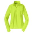 thumbnail image 5 of Womens Sport Wick Stretch 1/2 Zip Polyester/Spandex Pullover Charge Green L, 5 of 6