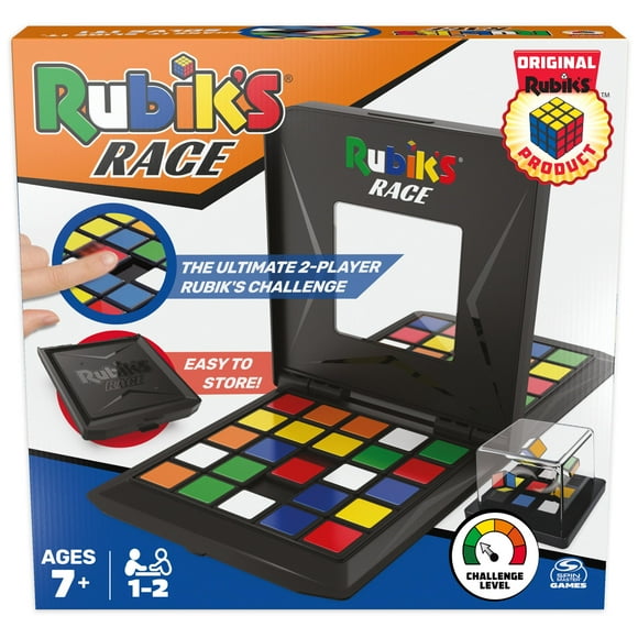 Rubik's Classic Fast-Paced Strategy Sequence Brain Teaser Travel Board Game for Two Players Ages 7 and Up