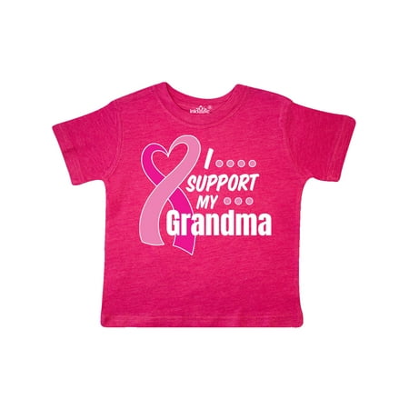 

Inktastic Breast Cancer Awareness I Support My Grandma Pink Ribbon Gift Toddler Boy or Toddler Girl T-Shirt
