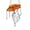 A002- Orange, variant on Halloween Hanging Decorations, Stained Glass Window Hanging, 9X8 Inch Cute Ghost Decor, Orange Umbrella Ghost Suncatcher with Crystal Accents, 9X8 Inch Halloween Acrylic