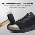thumbnail image 2 of Safety Trainers Mens Steel Toe Cap Shoes for Womens Lightweight Industrial Protective Shoes, 2 of 6