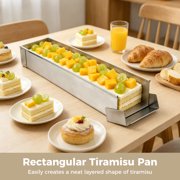 Rectangular Tiramisu Mould with Removable Side Panel