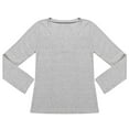 thumbnail image 4 of Womens Tops Womens Long Sleeve V Neck Ribbed Knit Casual Tops Tee Slim Basic Shirt Shirts for Women, 4 of 4