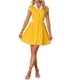 thumbnail image 1 of CAMISA DE VESTIR DE BOTONES PARA MUJER INSPIRE CHIC CON CUELLO DE MUESTRA Y MANGA CORTA, CINTURÓN, VESTIDOS DE TRABAJO S, Amarillo, 1 of 6