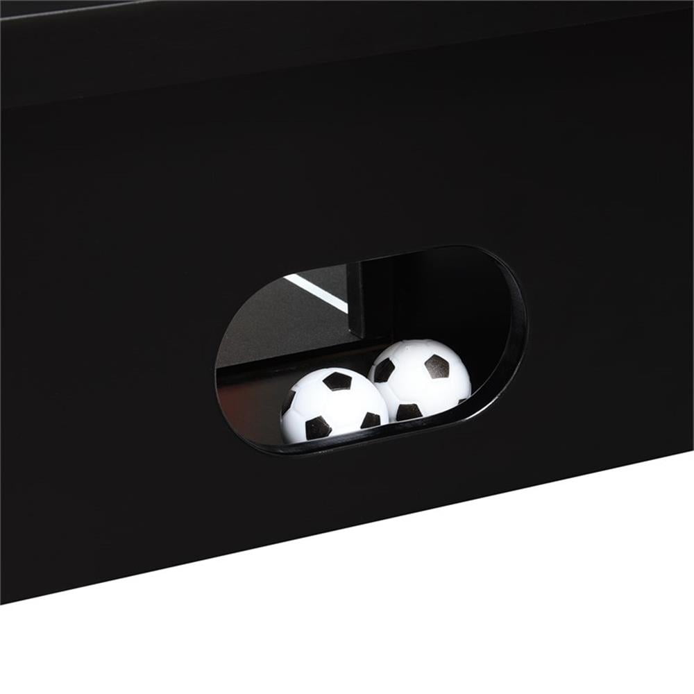 Pemberly Row Transitional Wood Foosball Gaming Table in Black