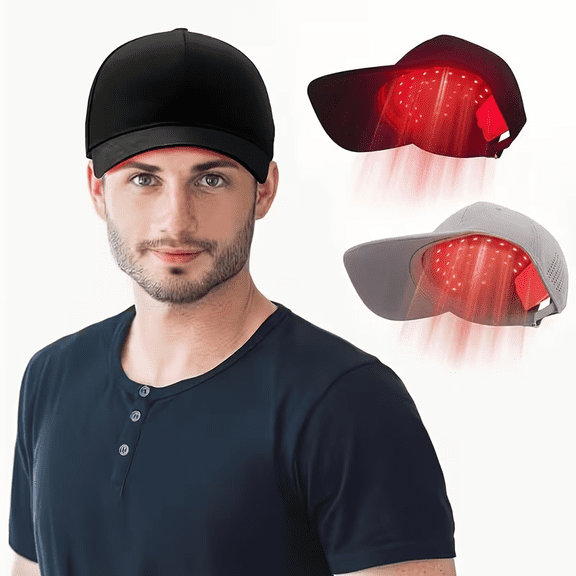 Red Blue Light Therapy Hair Regrowth Cap, 70 Lamp Beads 660nm Red & 450nm Blue Light Hair Regrowth Cap, Rechargeable LED Hair Loss Treatment Hat for Thinning Hair, Men & Women Home Scalp Care Device