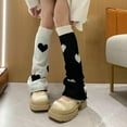 thumbnail image 4 of PIKADINGNIS Leg Warmers for Women Cute Y2k Japanese Girls Kawaii Anime Lovers Punk Heart Cotton Knitted Double-sided Knee-high, 4 of 7