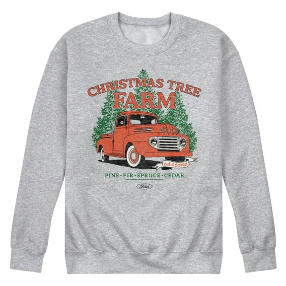 Ford - 1949 Ford F3 Christmas Tree Farm - Men's Crew Fleece Pullover Sweatshirt