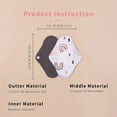 thumbnail image 3 of S Size Random Color 5pcs/set Absorbent Microfiber Bamboo Charcoal Menstrual Pads Waterproof Washable Reusable Sanitary Pads, 3 of 5