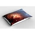 thumbnail image 2 of Ambesonne Nebula Pillow Sham 2 Pack, Astronomy Cosmos Space, 30"x20", Burnt Orange Blue, 2 of 3