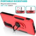 thumbnail image 4 of Samsung Galaxy S21+ 5G Case: Dual Layer Shockproof Magnetic Kickstand Cell Phone Cover Protective with Rugged Ring Holder & (2 Pack) Screen Protector Film,Galaxy S21 Plus 6.7 inch Red, 4 of 14
