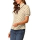 thumbnail image 4 of BLUSA DE LUNARES PARA MUJER INSPIRE CHIC CON CUELLO PETER PAN Y MANGA ABULLONADA TAMAÑO 2XL BEIGE, 4 of 7