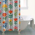 thumbnail image 4 of Pioneer Flower Floral Print Pattern Shower Curtain 36"x72", Bathroom Decorative Shower Curtain Set with 12 Hooks, Waterproof Washable, 4 of 6
