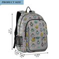 thumbnail image 2 of FORMRS Kids Backpack for School Unisex 17" Casual Bookbag Travel Daypack with Compartment Pockets, Gray Cartoon Robot Pattern, 2 of 7