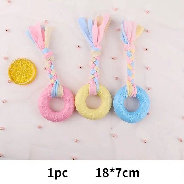 Juguetes Para perros pequeños con nudo TPR, limpieza de dientes molares resistente a las mordeduras, suministros de entrenamiento para perros, accesorios interactivos
