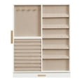 thumbnail image 4 of SONGMICS Caja de Joyas Giratoria 360°, Organizador de Joyas con 7 Cajones, Blanco Nube, 4 of 8