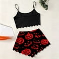 thumbnail image 4 of BOOMNY Halloween Pajamas Women Spooky Skeleton Graphic Sleeveless Tops Shorts Pjs Sets Lightweight Hallowmas Loungewear Nightwear, 4 of 4