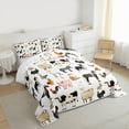 thumbnail image 3 of Homewish Kawaii Cow Sheep Full Size Comforter Sets, Cartoon Horse Pig Bedding Comforter Set, Rustic Farm Animal Reversible Bedding Sets, Breathable Home Decor, 3pcs, 3 of 8