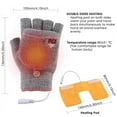 thumbnail image 4 of Women USB Heated Gloves,Winter Warm Automatic Constant Temperature Heating Gloves,Women Half Fingers Knitting Gloves, 4 of 7